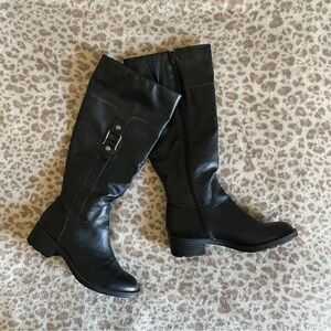 Black Knee-High Leather Boots